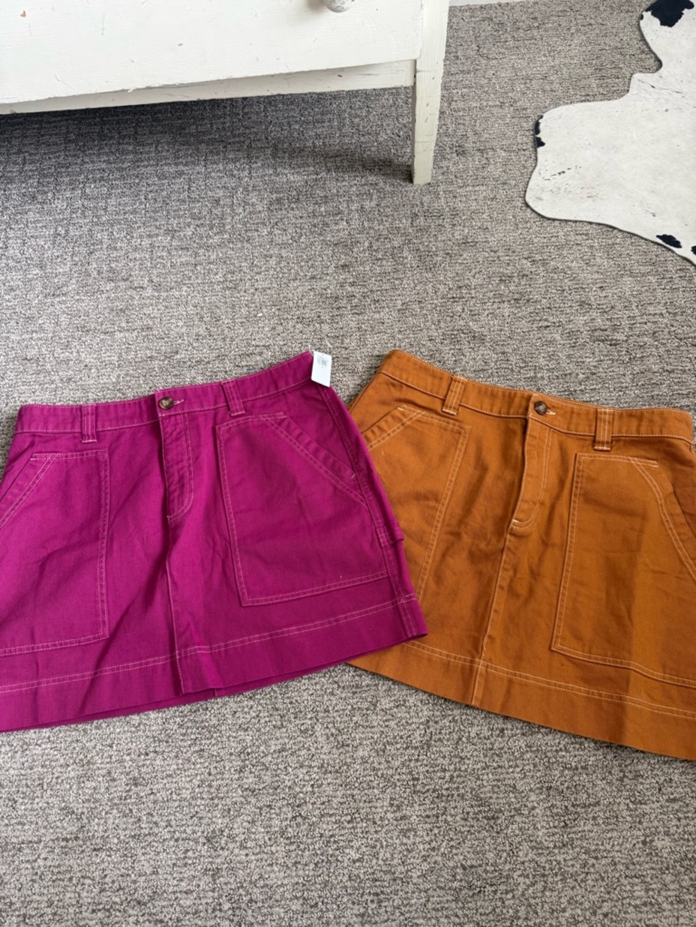 Old Navy Mini Skirt in Fuchsia and Rust
